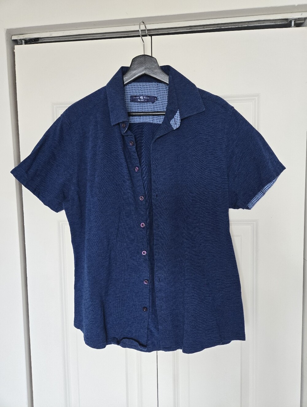 Stone And Rose 100% Cotton Men Short-sleeve Button-up Shirt
